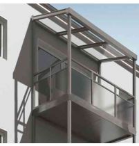 Багатоярусний балкон з алюмінію: для гармонійного вигляду фасаду