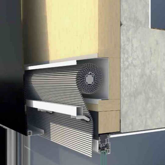 Сонцезахист Schüco CTB, вбудований у фасад для модернізації Schüco ERC 50 Сонцезахист Schüco CTB, вбудований у фасад для модернізації Schüco ERC 50